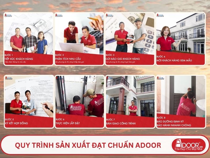 Quy trình phục vụ khách hàng lựa chọn cửa cổng tự động adoor tại Rạch Giá