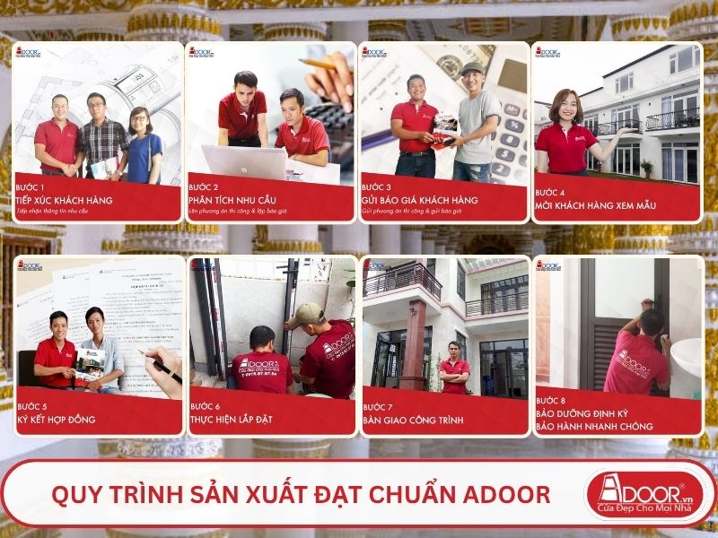 Đội ngũ Adoor chuyên nghiệp phục vụ khách hàng tại Hà Tiên