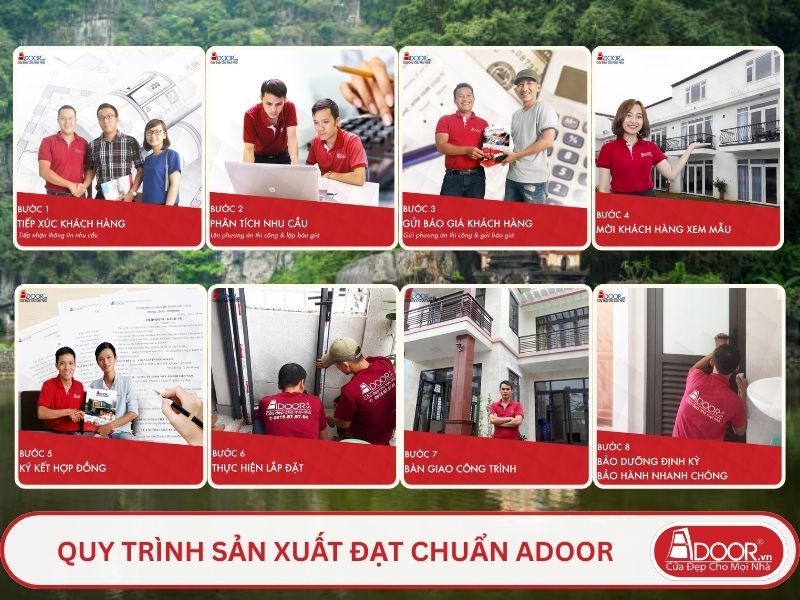 Quy trình phục vụ khách hàng lựa chọn cửa kính tự động adoor tại Hoa Lư