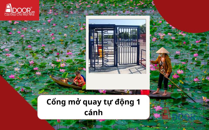 Cổng mở quay 1 cánh - Cửa cổng tự động Đồng Tháp