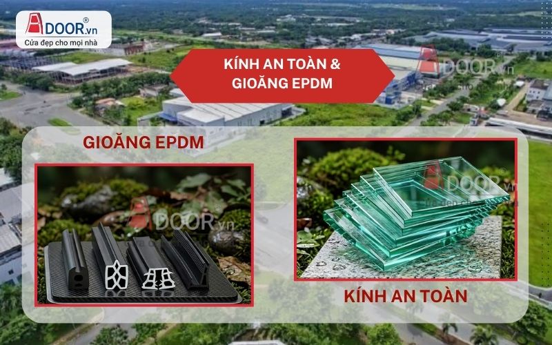 Hệ gioăng kín EPDM cách âm và kính cường lực