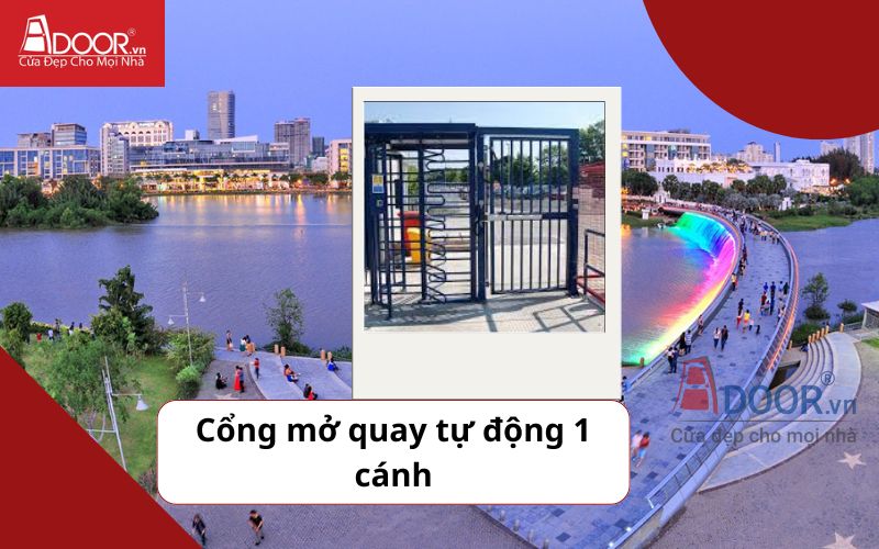 Cổng mở quay tự động 1 cánh - Cửa cổng tự động Phú Mỹ Hưng