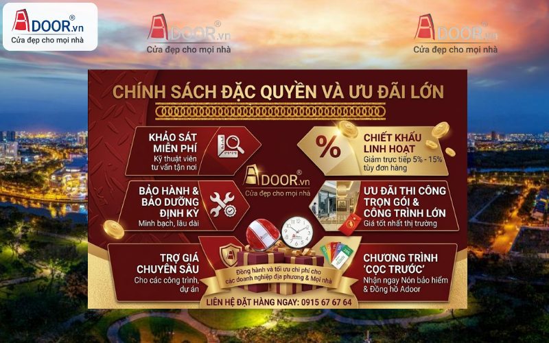 Chính sách chiết khấu linh hoạt Adoor Chính sách chiết khấu linh hoạt Adoor