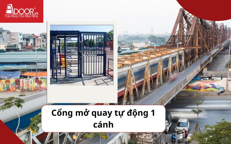 Cổng mở quay 1 cánh - Cửa cổng tự động Long Biên