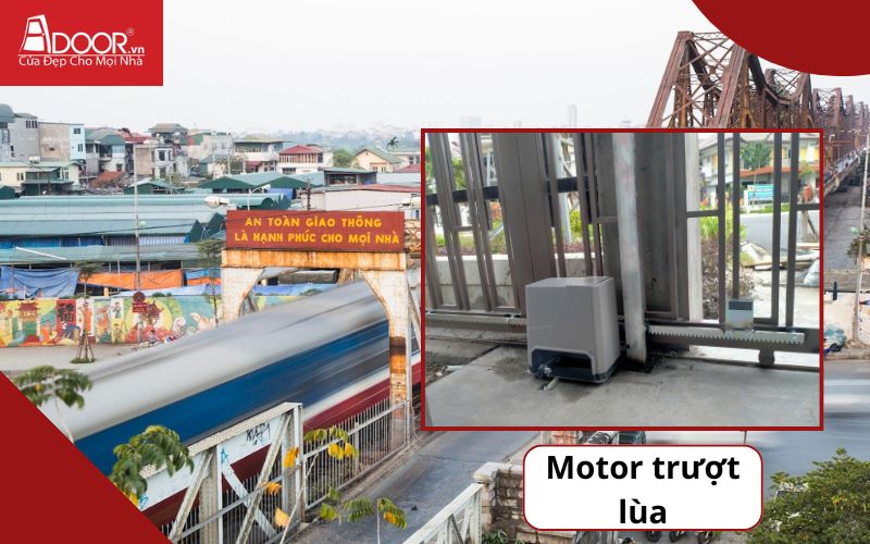 Motor trượt lùa - Cửa cổng tự động Long Biên