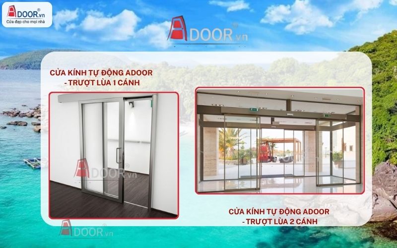 Cửa kính tự động Phú Quốc trượt lùa 1 – 2 cánh