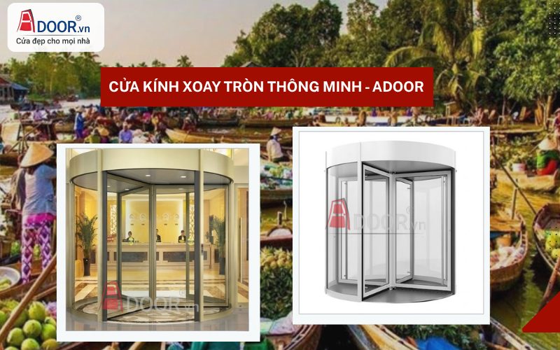Cửa kính tự động Tiền Giang buồng xoay tròn Cửa kính tự động Tiền Giang buồng xoay tròn