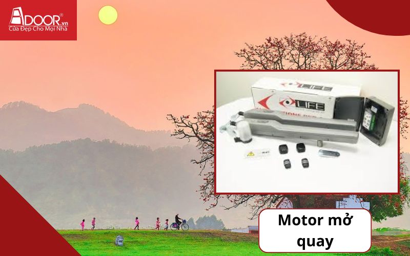 Motor mở quay - Cửa cổng tự động Bắc Giang 