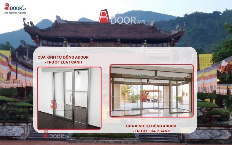 Cửa kính tự động Uông Bí trượt lùa 1 – 2 cánh