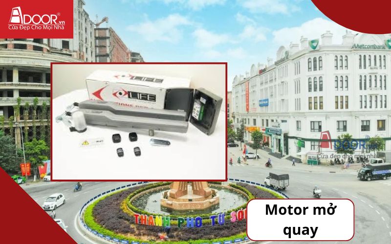 Motor mở quay - Cửa cổng tự động Từ Sơn