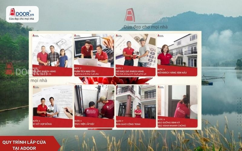 Nguyên tắc 8 bước thi công Adoor