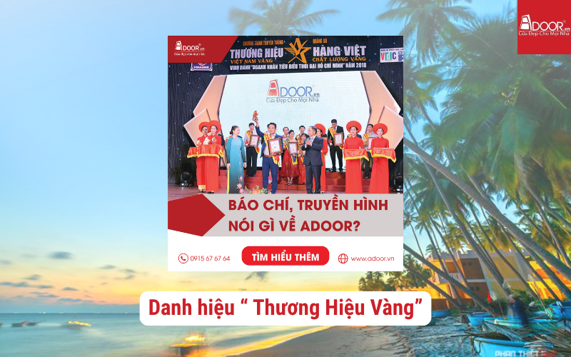 Adoor đạt danh hiệu "Thương hiệu vàng"