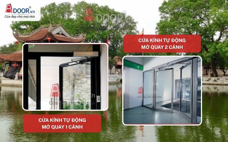 Cửa kính tự động Từ Sơn mở quay 1-2 cánh Cửa kính tự động Từ Sơn mở quay 1-2 cánh