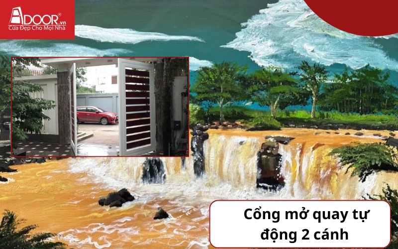 Cổng mở quay 2 cánh - Cửa cổng tự động Đồng Nai Cổng mở quay 2 cánh - Cửa cổng tự động Đồng Nai