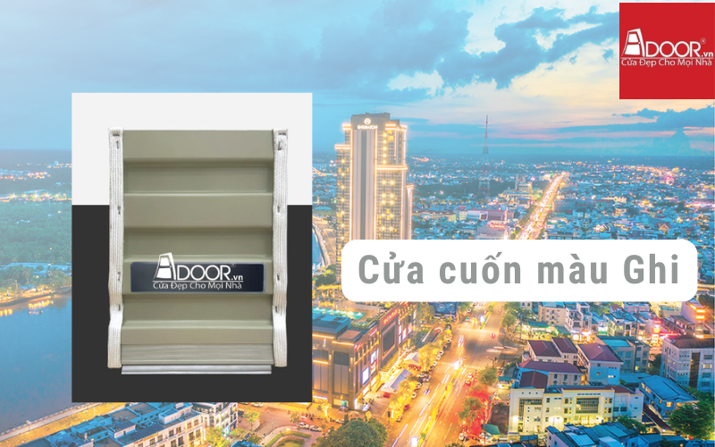 Cửa cuốn Úc Cần Thơ màu ghi 