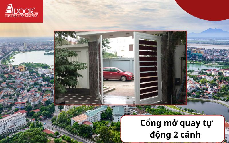 Cổng mở quay 2 cánh - Cửa cổng tự động Việt Trì Cổng mở quay 2 cánh - Cửa cổng tự động Việt Trì