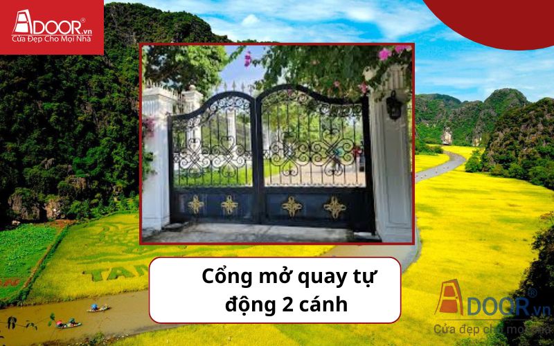 Cổng mở quay 2 cánh - Cửa cổng tự động Ninh Bình Cổng mở quay 2 cánh - Cửa cổng tự động Ninh Bình