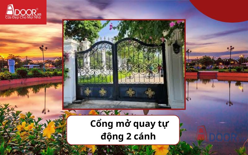 Cổng mở quay 2 cánh - Cửa cổng tự động Hậu Giang Cổng mở quay 2 cánh - Cửa cổng tự động Hậu Giang