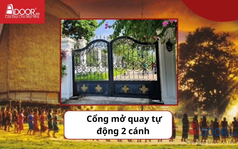 Cổng mở quay 2 cánh - Cửa cổng tự động Kon Tum Cổng mở quay 2 cánh - Cửa cổng tự động Kon Tum