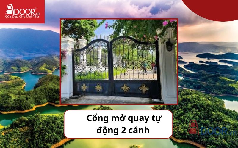 Cổng mở quay 2 cánh - Cửa cổng tự động Đắk Nông Cổng mở quay 2 cánh - Cửa cổng tự động Đắk Nông