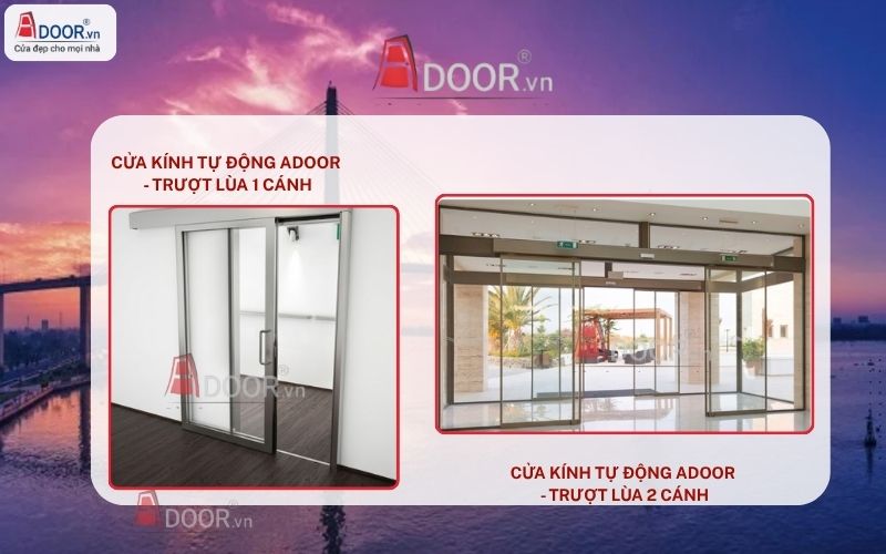 Cửa kính tự động Châu Thành trượt lùa 1-2 cánh