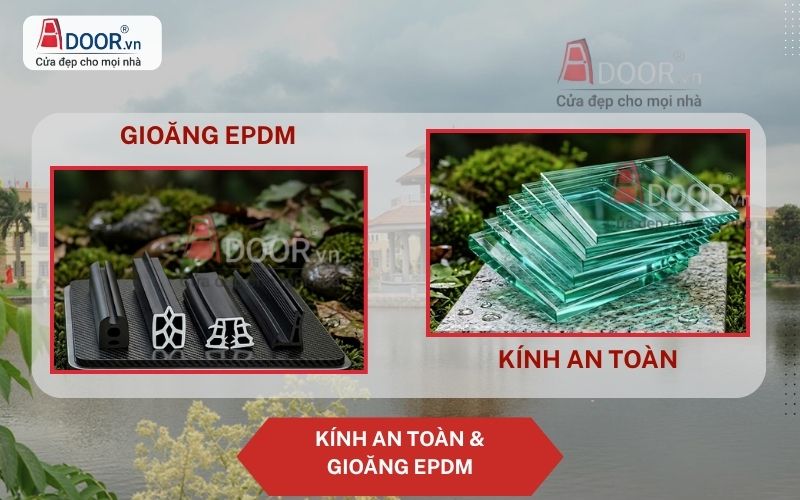  Hệ gioăng kín EPDM ngăn bụi và kính cường lực
