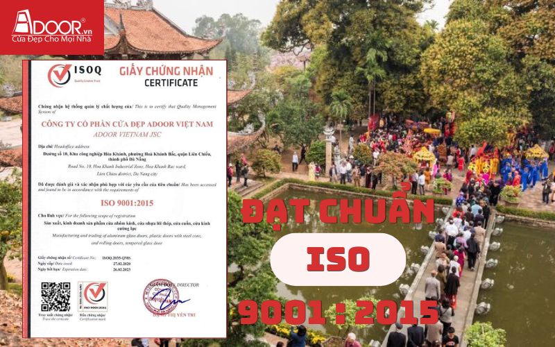 Đạt chuẩn ISO 9001:2015 - cửa cổng tự động Hưng Yên