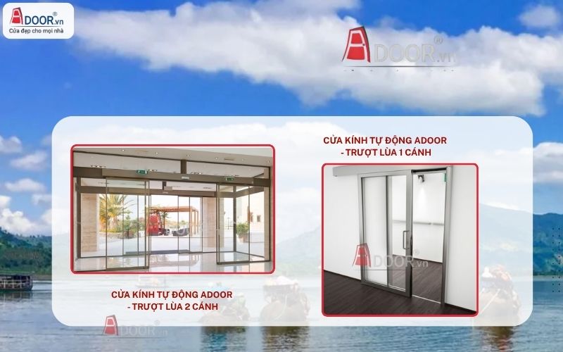 Cửa kính tự động Buôn Hồ trượt lùa 1 – 2 cánh
