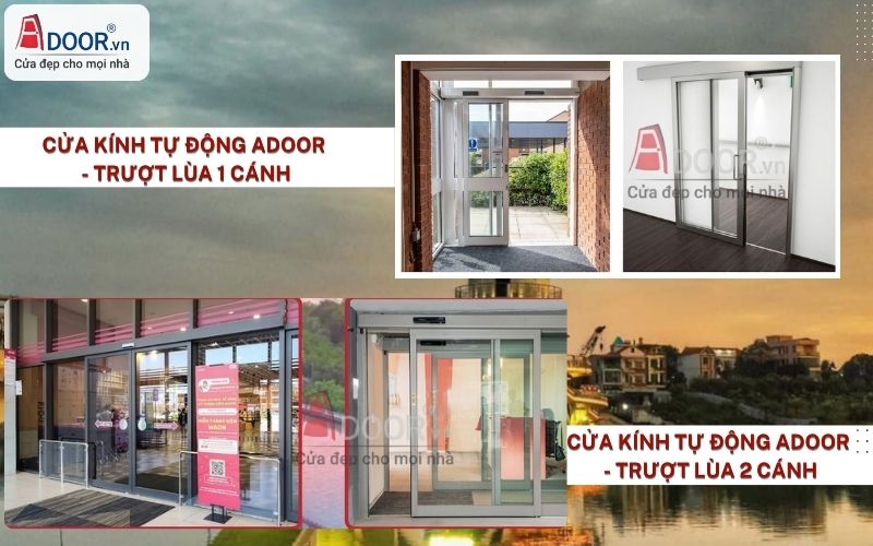 Cửa kính tự động Việt Trì trượt lùa 1 – 2 cánh 