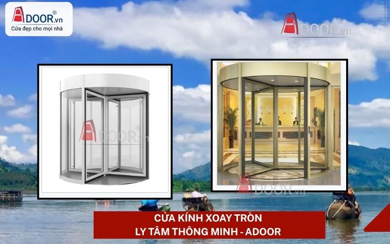 Cửa kính tự động Buôn Hồ buồng xoay trục ly tâm