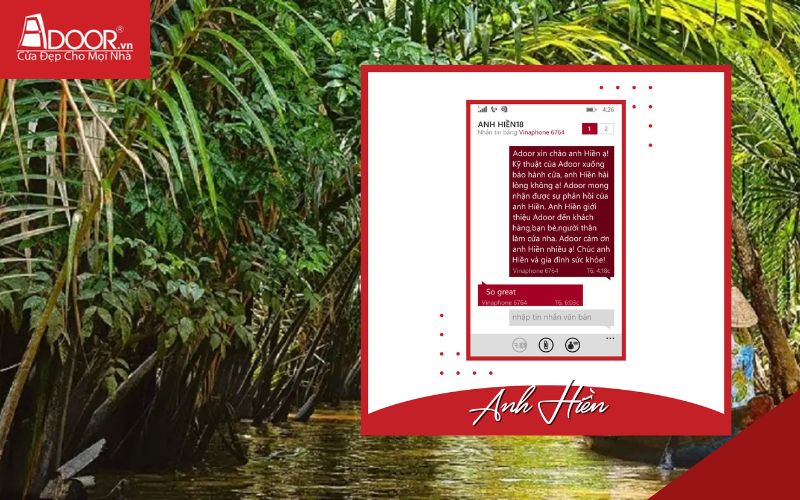 Phản hồi từ anh Hiền - Cửa cổng tự động Bến Tre