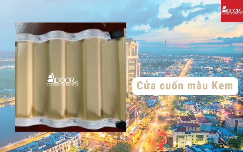 Cửa cuốn Úc Cần Thơ màu kem