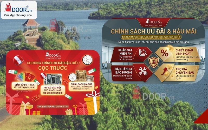 Adoor áp dụng chương trình giảm giá trực tiếp