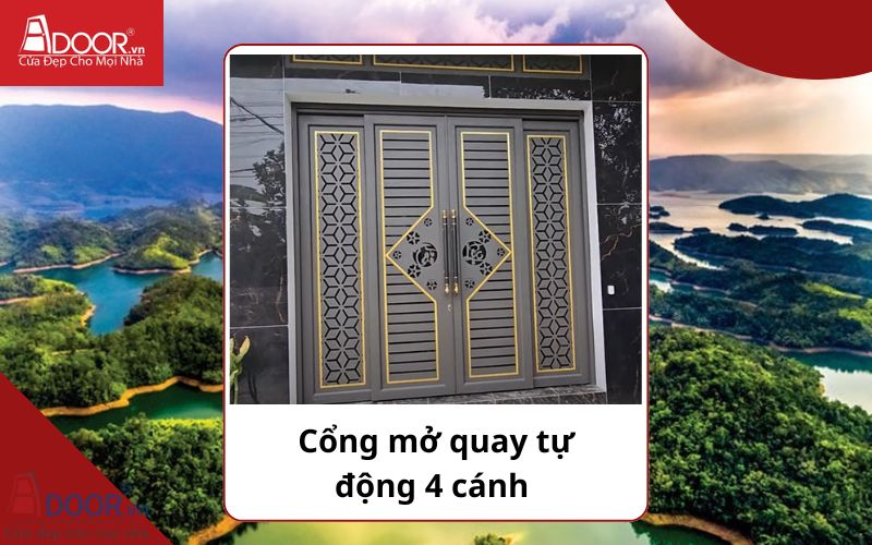 Cổng mở quay 4 cánh - Cửa cổng tự động Đắk Nông Cổng mở quay 4 cánh - Cửa cổng tự động Đắk Nông