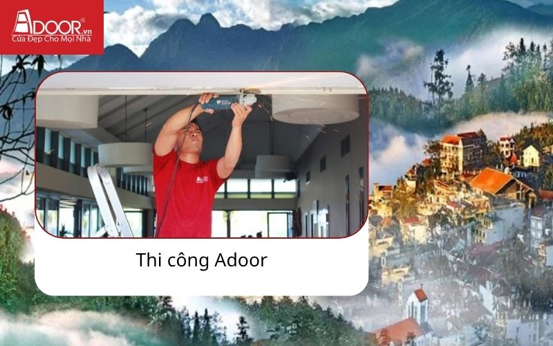 Thi công tại Adoor - cửa cổng tự động Vĩnh Phúc