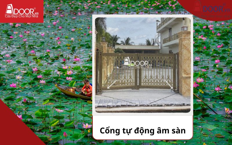 Cổng âm sàn - Cửa cổng tự động Đồng Tháp