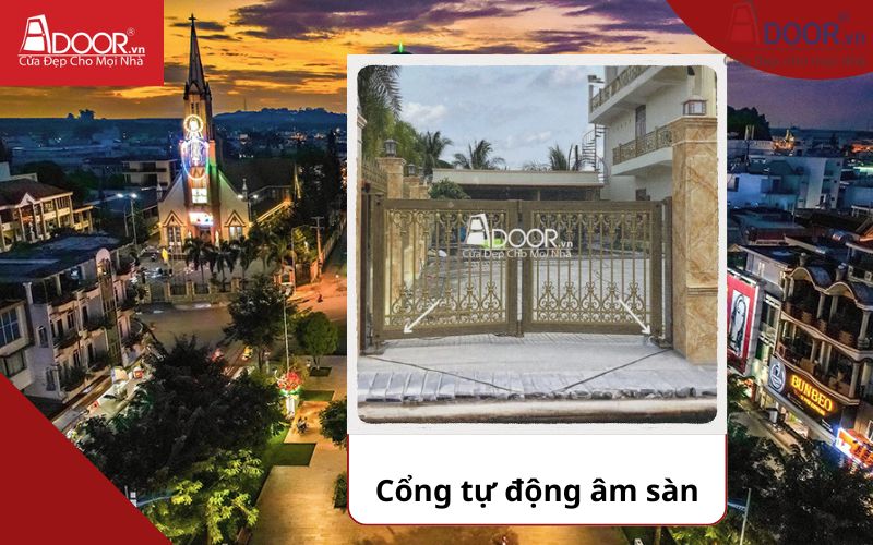 Cổng âm sàn - Cửa cổng tự động Long Khánh