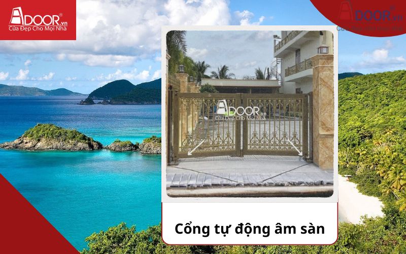 Cổng âm sàn - Cửa cổng tự động Cam Ranh