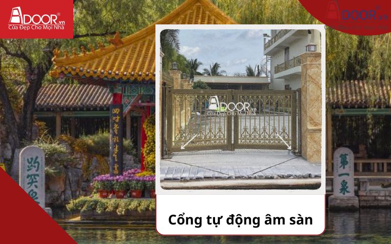 Cổng âm sàn - Cửa cổng tự động Hố Nai 