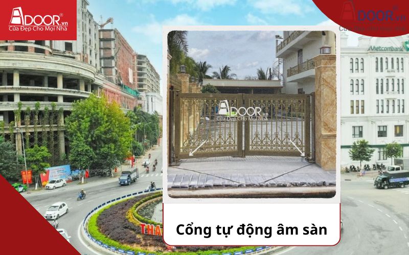 Cổng âm sàn - Cửa cổng tự động Từ Sơn