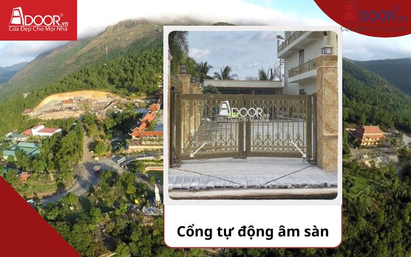 Cổng âm sàn - Cửa cổng tự động Chí Linh
