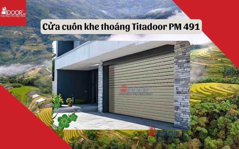cửa cuốn khe thoáng Hoà Bình Titadoor PM 491