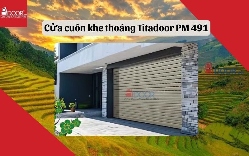 cửa cuốn khe thoáng Yên Bái Titadoor PM 491