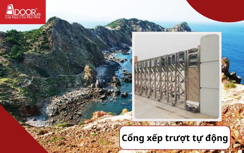 Cổng xếp tự động - Cửa cổng tự động Bình Định