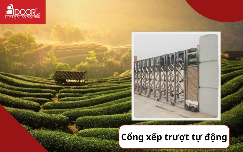 Cổng xếp - Cửa cổng tự động Thái Nguyên Cổng xếp - Cửa cổng tự động Thái Nguyên