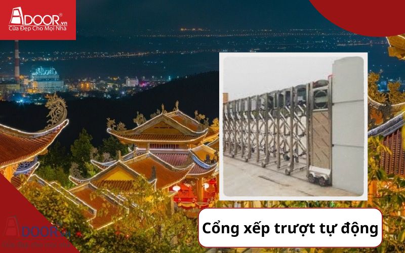 Cổng xếp - Cửa cổng tự động Uông BÍ