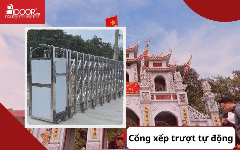 Cổng xếp - Cửa cổng tự động Bắc Ninh