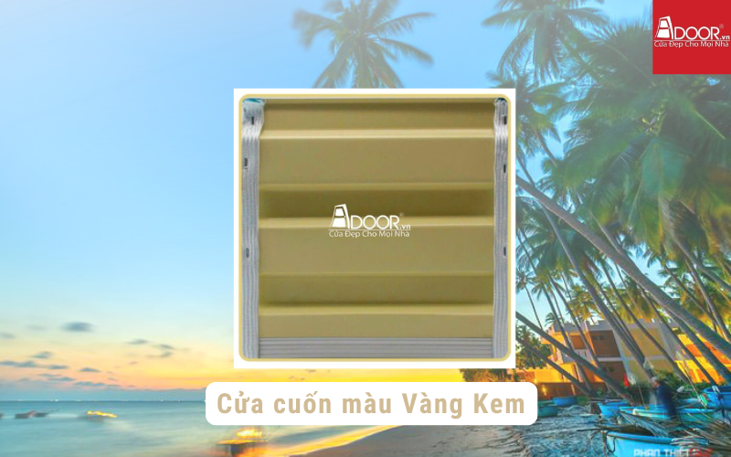 Cửa cuốn Úc Phan Thiết màu vàng kem