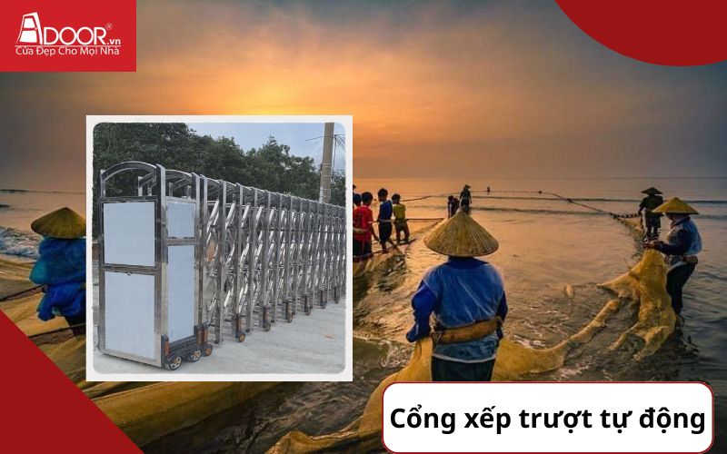 Cổng xếp - Cửa cổng tự động Thanh Hóa