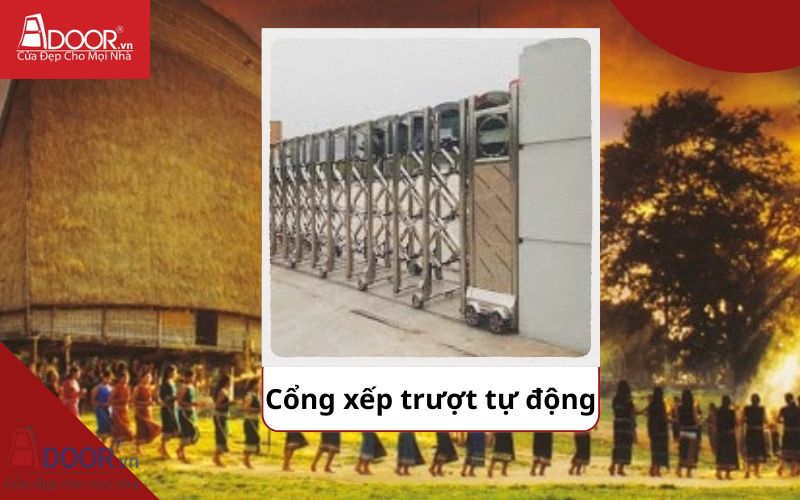 Cổng xếp - Cửa cổng tự động Kon Tum Cổng xếp - Cửa cổng tự động Kon Tum
